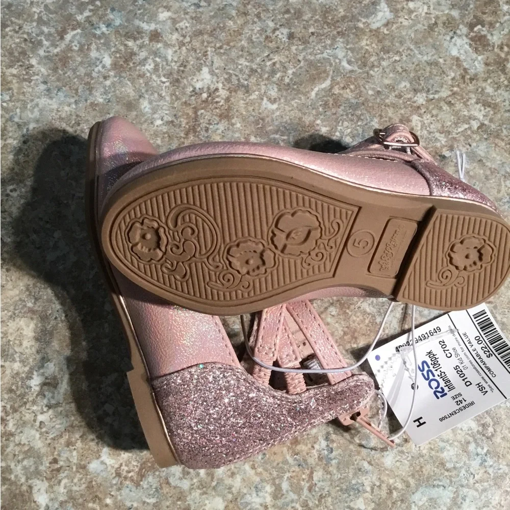 Self Esteem Brand Toddler Shoes Size 5 Sparkles and Ankle Straps NWT